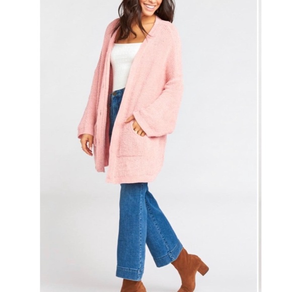 Show Me Your Mumu Easy Cardigan Sweater in Pretty Pink Size Large - Picture 2 of 8